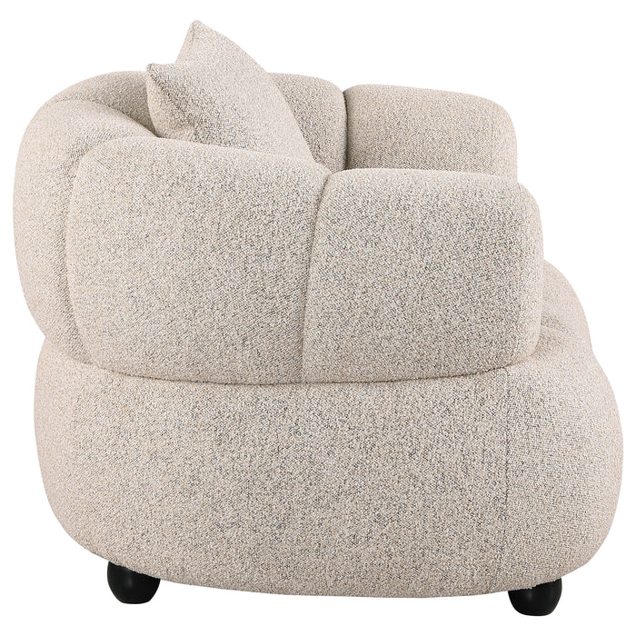 Whitney contemporary channel-tufted accent chair by CoasterEveryday in woven fabric upholstery