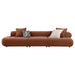 Byrne 143-inch rust chenille modular bumper sectional sofa by CoasterEveryday