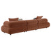 Rust Byrne chenille modular bumper sectional sofa by CoasterEveryday, 143-inch furniture set with plush seating