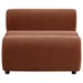 Byrne chenille upholstered armless chair in rust by CoasterEveryday