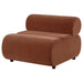 Byrne chenille upholstered armless chair in rust by CoasterEveryday