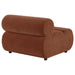 CoasterEveryday Byrne rust chenille upholstered armless chair with a modern low-profile design