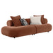 CoasterEveryday Byrne 105-inch rust chenille modular bumper sectional sofa viewed from the front