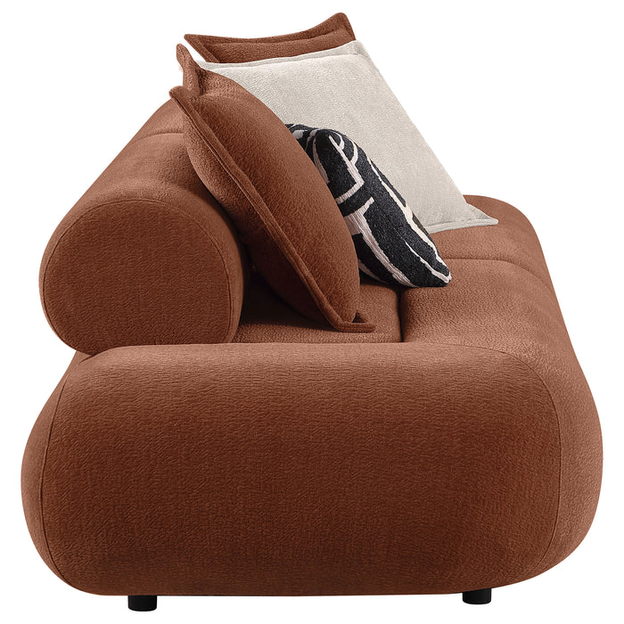 CoasterEveryday Byrne 105-inch rust chenille modular bumper sectional sofa