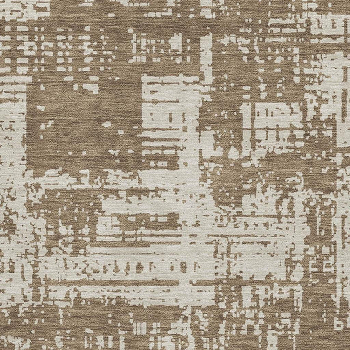 10' X 14' Abstract Washable Area Rug With UV Protection (671132) - Brown / Beige