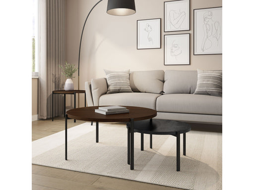 Amisco Wood Veneer Tabletop Walnut for End Table Base 90815