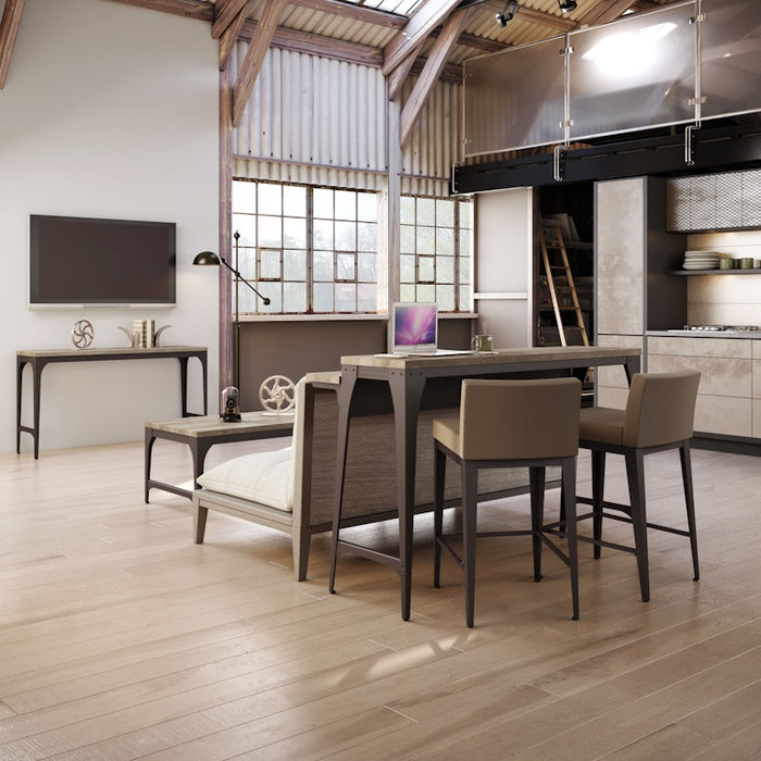 Amisco Solid Wood Top and Shelf Birch for Living Room Island Base - Short Version 90494