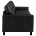 Scotland 2-piece black faux leather upholstered sofa set by CoasterEveryday