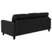 Scotland 3-piece black faux leather upholstered sofa set by CoasterEveryday