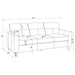 Scotland brown faux leather upholstered track arm sofa by CoasterEveryday