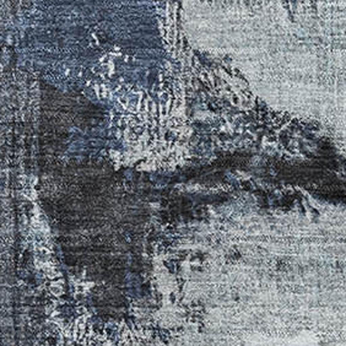 10' X 14' Abstract Washable Area Rug With UV Protection (699682) - Blue / Ivory / Gray