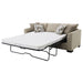 Storey camel upholstered sleeper sectional chaise sofa by CoasterEveryday
