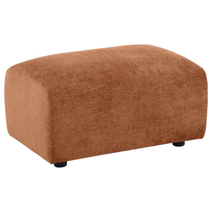 Burnett 4-piece Chenille Upholstered Sofa Set Burnt Orange