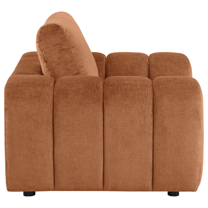 Burnett chenille upholstered accent chair in burnt orange by CoasterEveryday