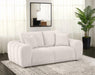 Burnett Chenille Upholstered Wide Arm Loveseat in Ivory by CoasterEveryday