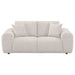 Burnett Chenille Upholstered Wide Arm Loveseat in ivory by CoasterEveryday