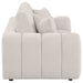 CoasterEveryday Burnett chenille upholstered wide arm loveseat in ivory, front view