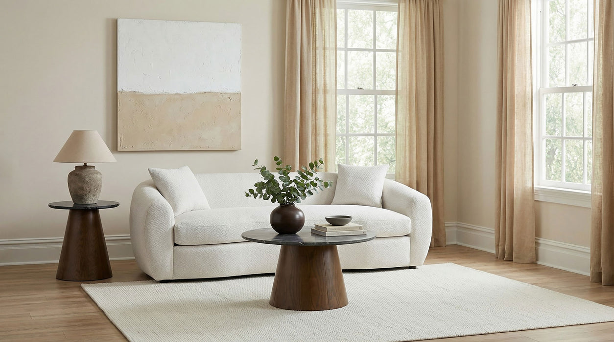 Isabella Fabric Upholstered Sofa Sand
