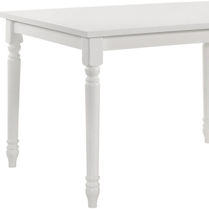 48" Solid Wood Dining Room Table - White