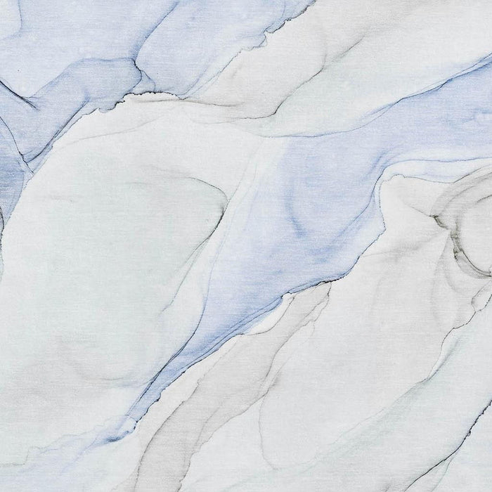 10' X 14' Abstract Washable Area Rug With UV Protection (647134) - Blue / Ivory