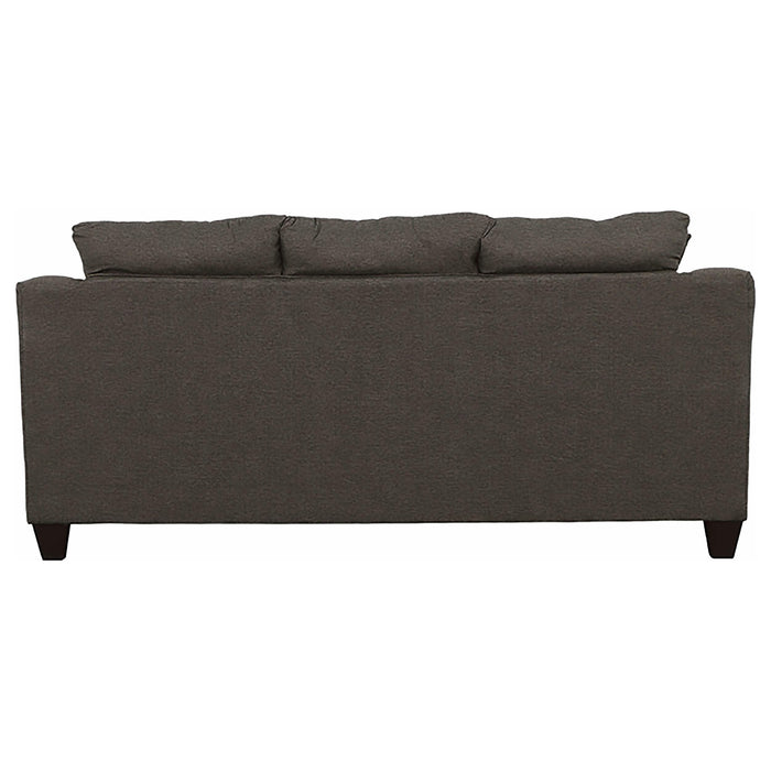 Salizar 3-piece Upholstered Flared Arm Sofa Set Grey