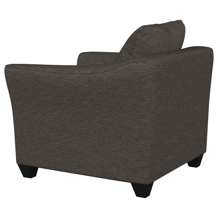 Salizar Upholstered Flared Arm Accent Chair Charcoal Grey