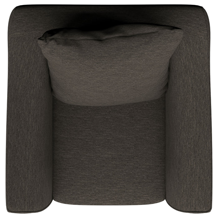 Salizar Upholstered Flared Arm Accent Chair Charcoal Grey