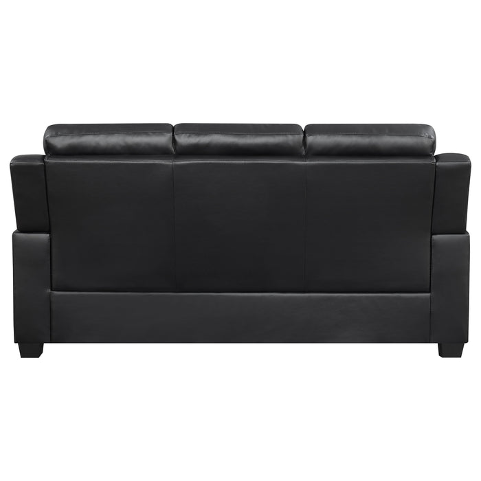 Finley 3-piece Upholstered Padded Arm Tufted Sofa Set Black