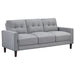 Bowen upholstered track arm tufted sofa in grey by CoasterEveryday