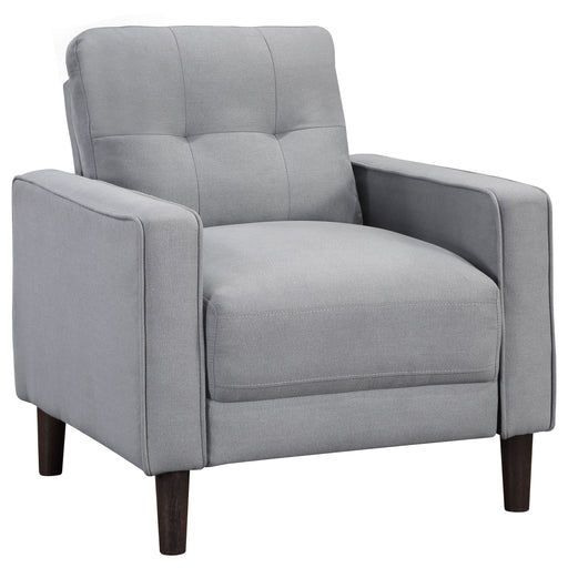 Bowen upholstered track arm tufted accent chair in grey by CoasterEveryday
