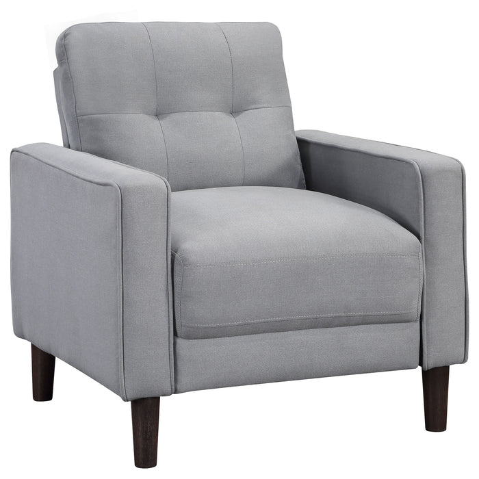 Bowen upholstered track arm tufted accent chair in grey by CoasterEveryday