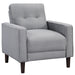Bowen upholstered track arm tufted accent chair in grey by CoasterEveryday