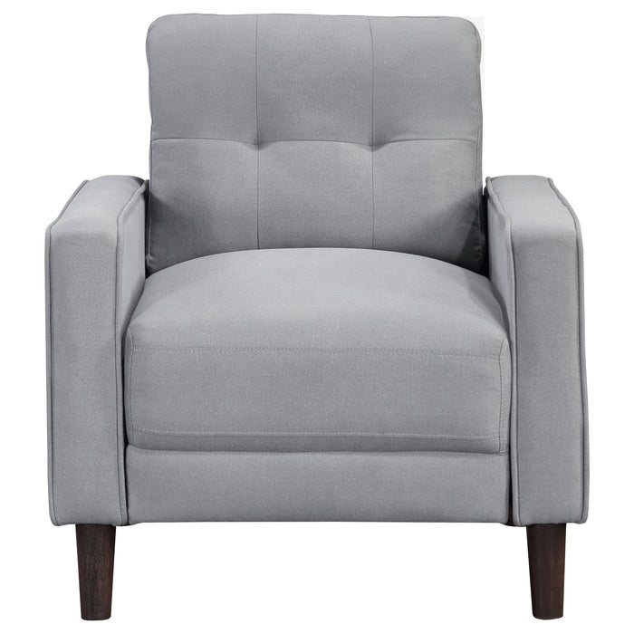 Bowen grey upholstered track arm tufted accent chair by CoasterEveryday