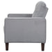 CoasterEveryday Bowen grey upholstered track arm tufted accent chair with cushioned seat and backrest