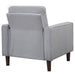 Bowen CoasterEveryday grey upholstered track arm tufted accent chair