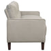 CoasterEveryday Bowen beige upholstered track arm tufted sofa with a tailored back and seat cushions