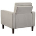 CoasterEveryday Bowen beige upholstered accent chair with track arms and tufted backrest