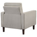 CoasterEveryday Bowen beige upholstered accent chair with track arms and tufted backrest