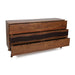 Giga Sierra 6-drawer wooden sideboard with natural brown finish, featuring a sleek accent nightstand design and multiple storage drawers.