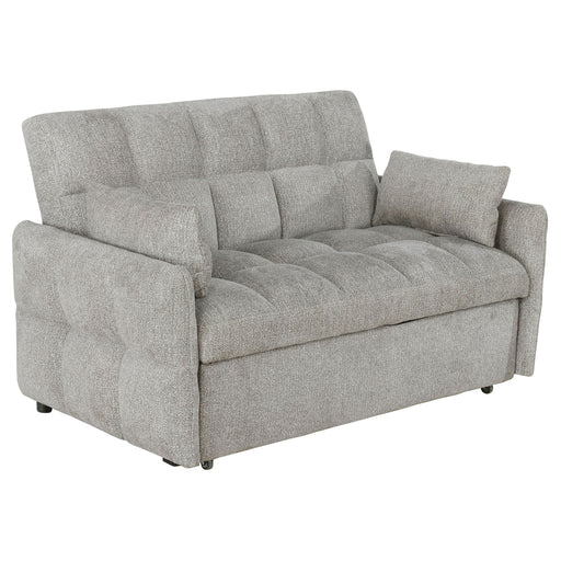 Cotswold light grey upholstered convertible sleeper sofa bed by CoasterEssence