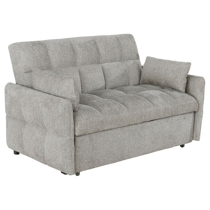 Cotswold light grey upholstered convertible sleeper sofa bed by CoasterEssence