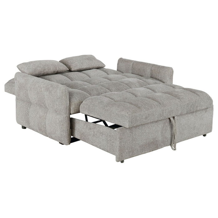 Cotswold upholstered convertible sleeper sofa bed in light grey by CoasterEssence