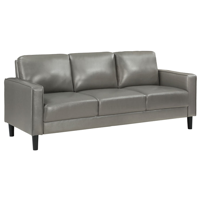 CoasterEveryday Ruth upholstered track arm sofa in grey fabric