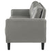 Ruth Upholstered Track Arm Sofa in grey by CoasterEveryday, featuring clean lines and plush seating