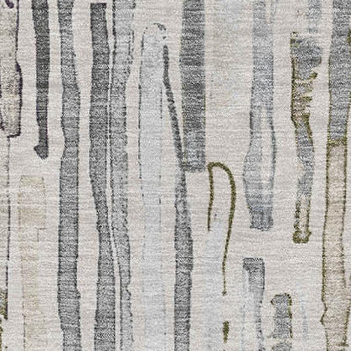 10' X 14' Striped Washable Area Rug With UV Protection (697134) - Beige / Tan / Silver