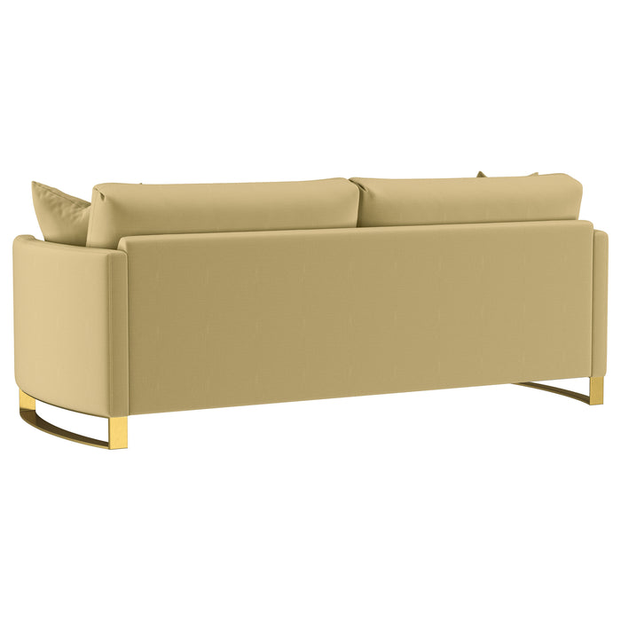 Corliss 2-piece Velvet Upholstered Sofa Set Camel