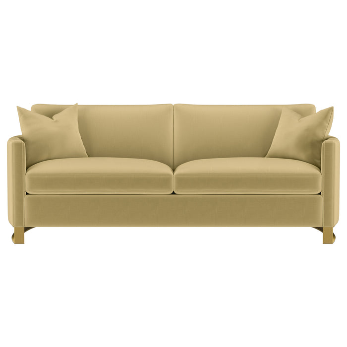 Corliss 3-piece Velvet Upholstered Sofa Set Camel