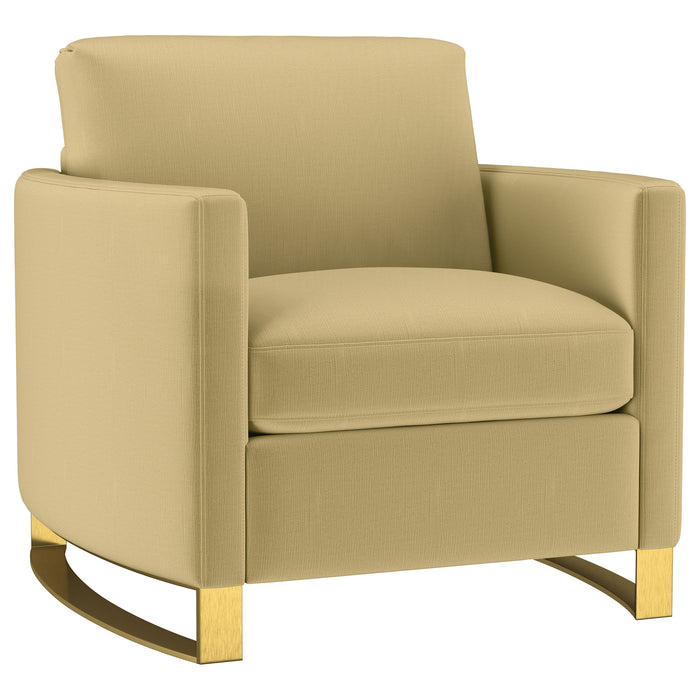 Corliss 3-piece Velvet Upholstered Sofa Set Camel