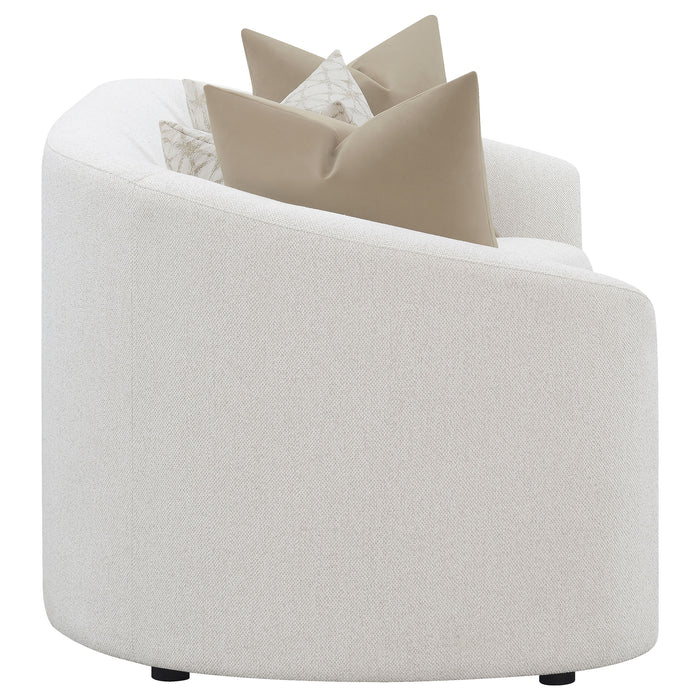 CoasterEssence Rainn 2-piece boucle upholstered sloped arm sofa set in latte♀♀♀♀♀♀