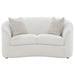Rainn 2-piece boucle upholstered sloped arm sofa set in latte by CoasterEssence